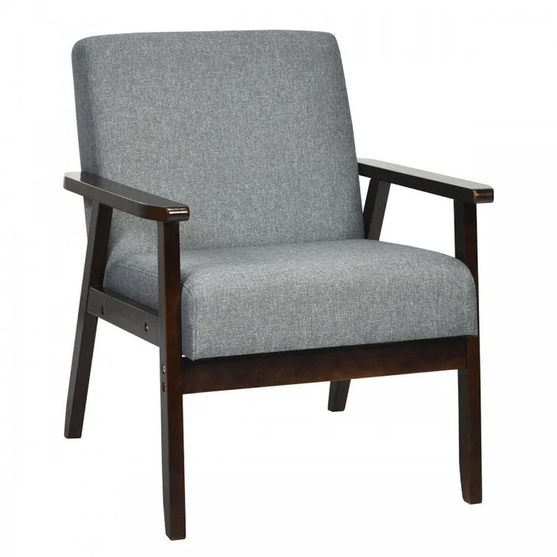 Mid-Century Modern Fabric Accent Armchair for Living Room