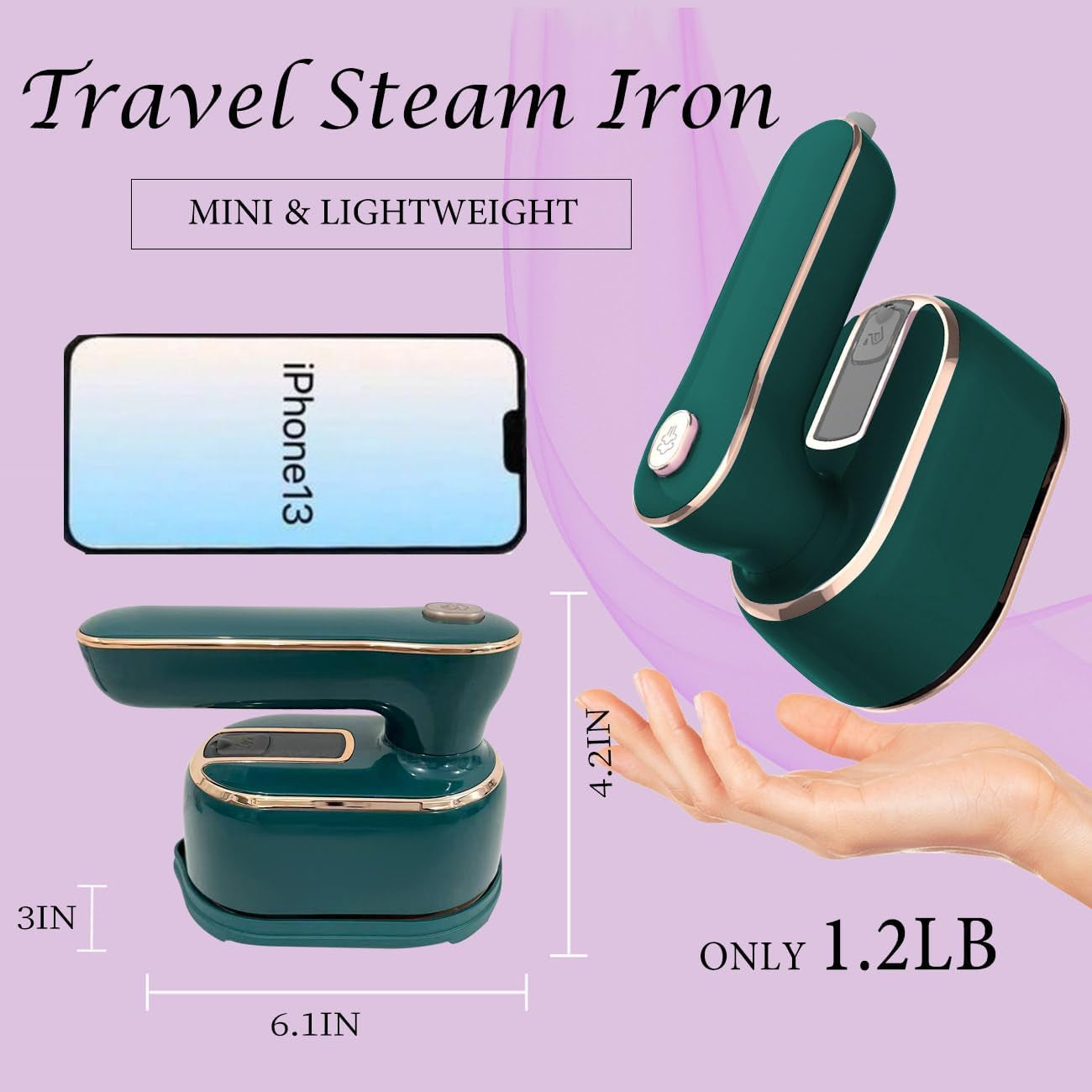 Portable Mini Handheld Travel Steamer for Clothes - Compact Garment Iron for Travel and Dorm Essentials