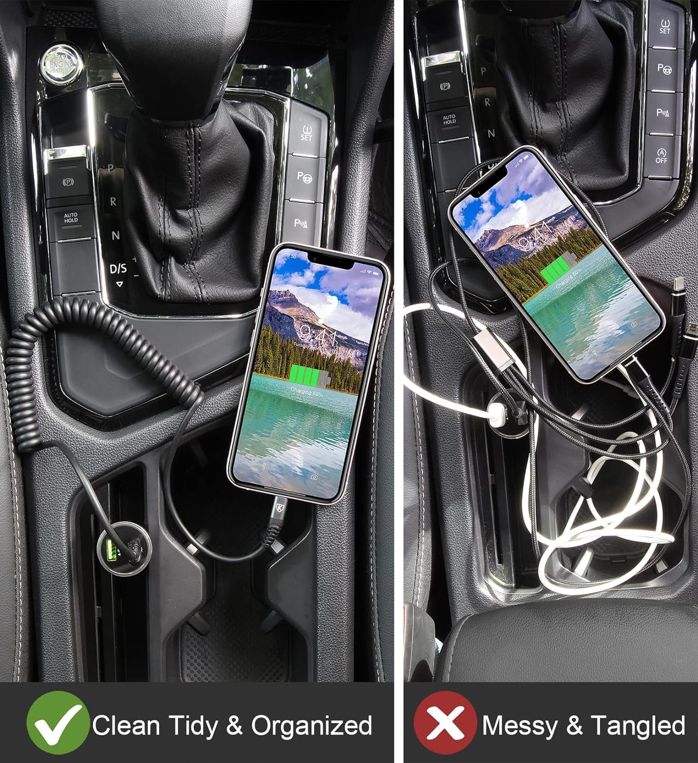 Apple MFi Certified 3FT Coiled Lightning Cable for iPhone and iPad - Compatible with iPhone - Black