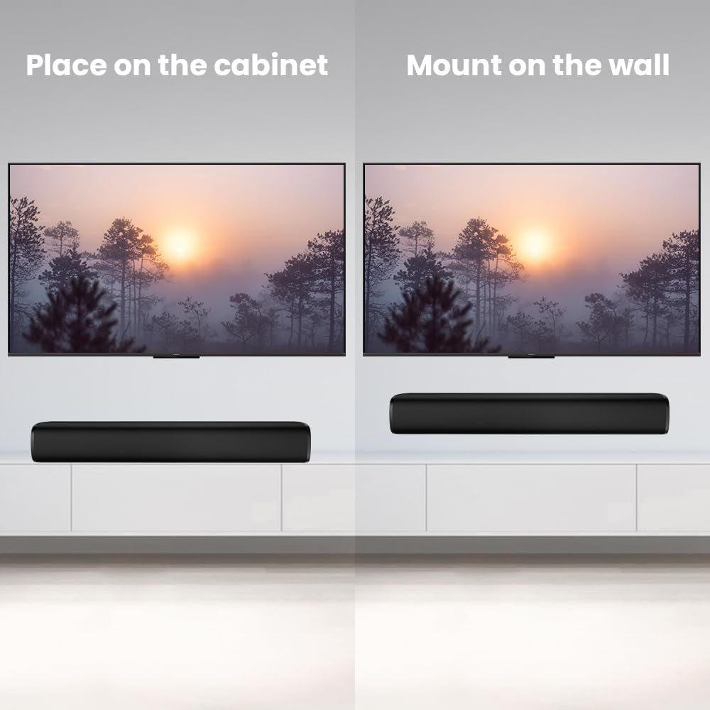 50W 17-Inch Sound Bar for Smart TVs - Bluetooth & Wired Connectivity with Deep Bass and Surround Sound System
