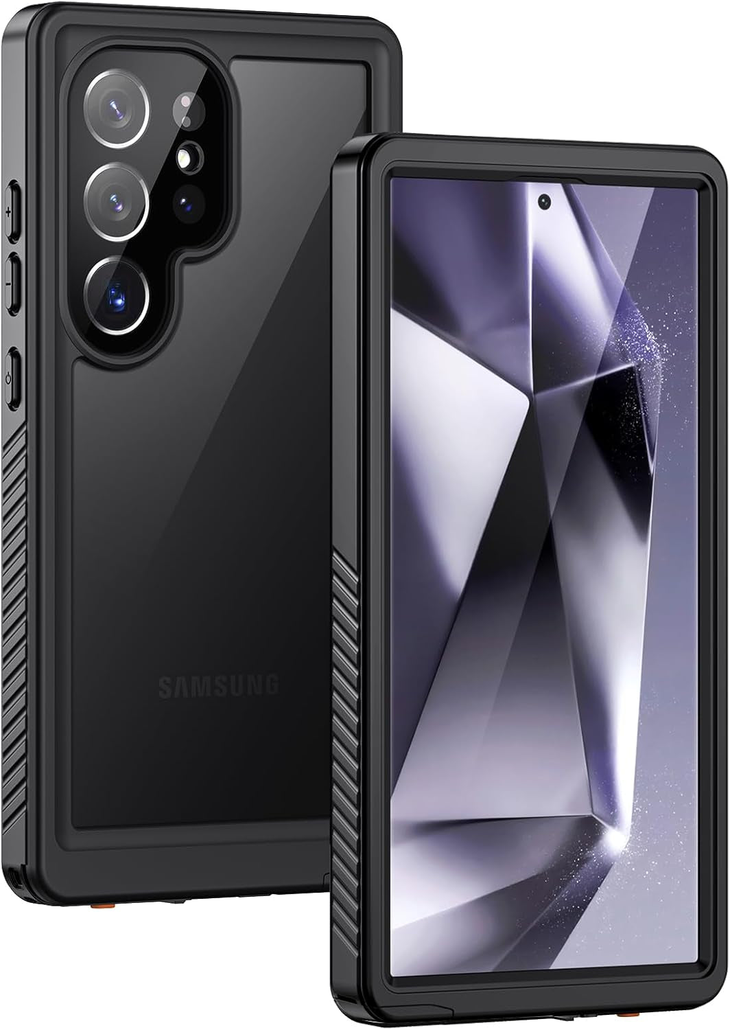 Samsung Galaxy S24 Ultra Case - IP68 Waterproof, Dustproof, Shockproof Protection with Built-In Lens - Screen Protector (Black)