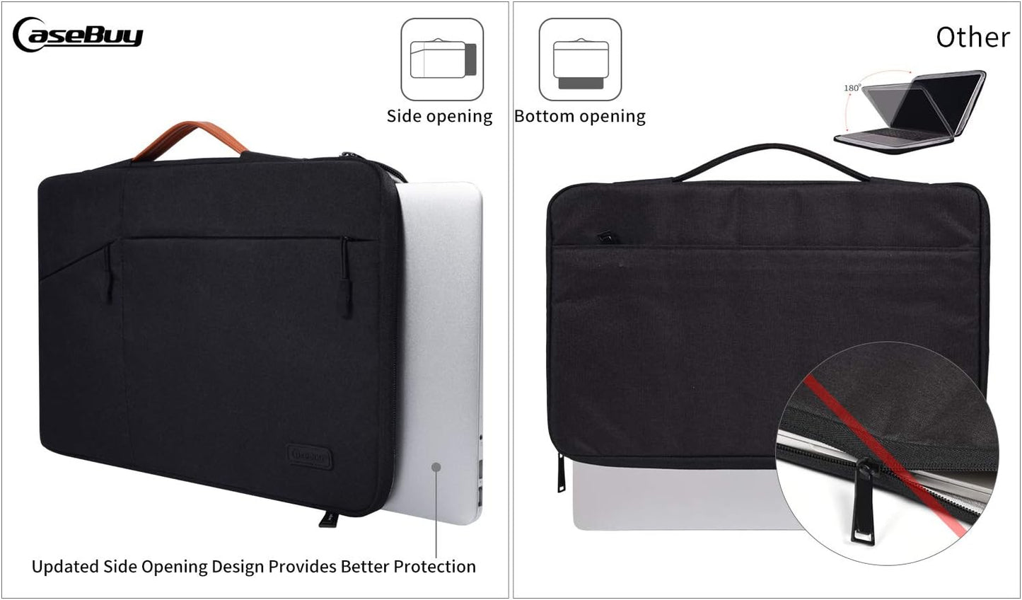 15.6-Inch Laptop Briefcase Compatible with Acer Aspire, HP ENVY, Lenovo, MSI, and ASUS Notebooks
