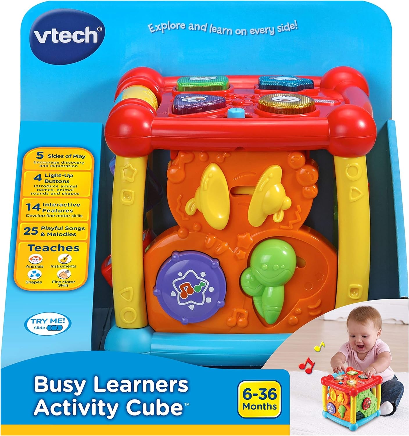 Busy Learners Activity Cube - English Version (Retail Packaging), Red
