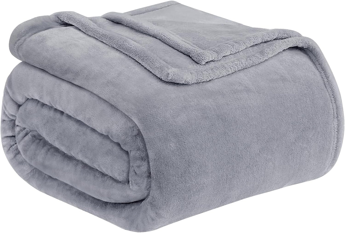 Fleece Throw Blankets - Couch, Cozy Lightweight Flannel, Warm Fuzzy Winter Unisex Blanket (Grey, 50" X 60")