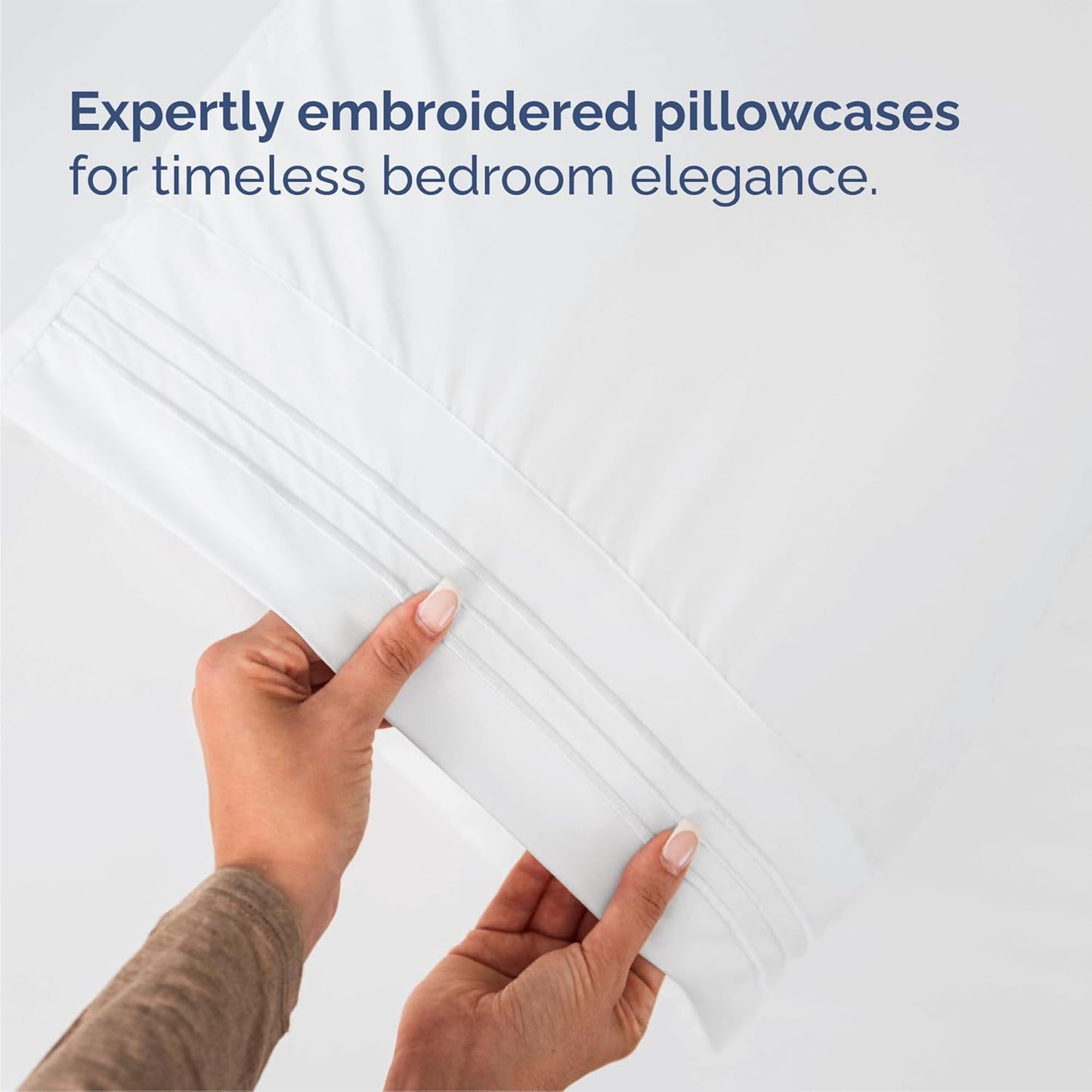 Queen Size 4-Piece Luxury Sheet Set - Breathable, Cooling, and Extra Soft - Deep Pocket, Easy-Fit, Wrinkle-Free Design - White Oeko-Tex Certified Bed Sheets