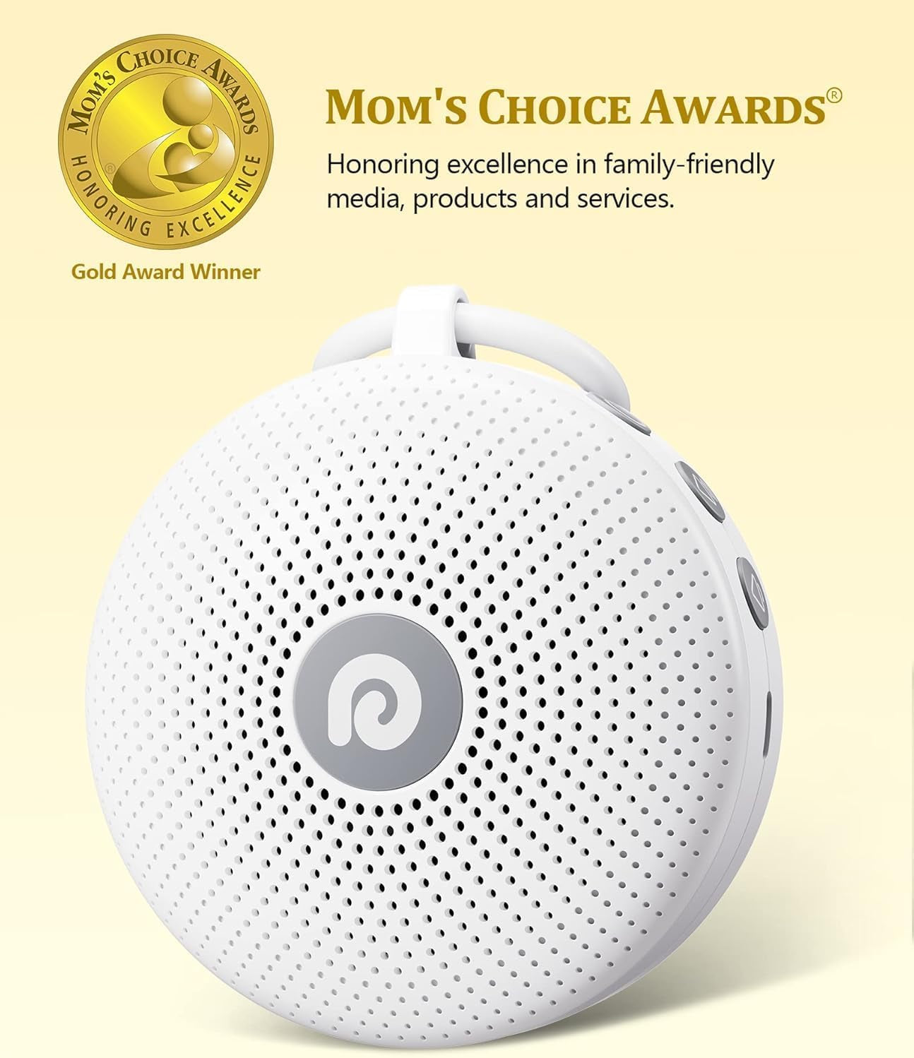 Portable White Noise Machine - Rechargeable Sound Therapy Device, Featuring 21 Soothing Sounds- Long-lasting Battery
