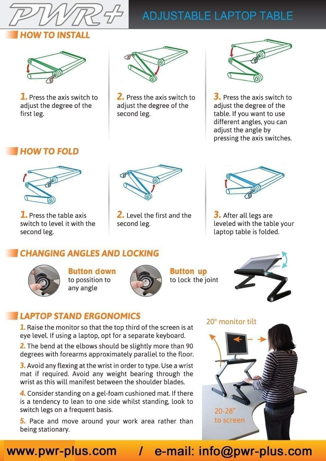 Adjustable Laptop Table Stand with Mouse Pad - Ergonomic Portable Riser - Ultrabook, MacBook, Gaming Notebooks up to 17 Inches - Lightweight Aluminum Bed Tray and Desk Fan in Black