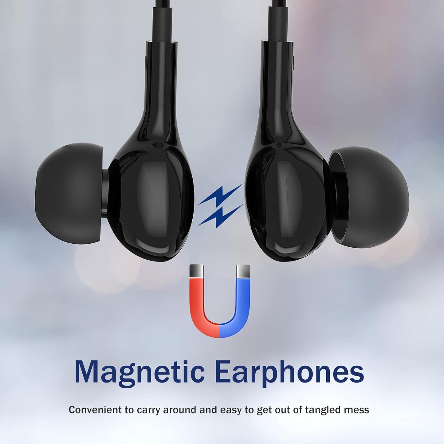 USB-C Noise Cancelling Earbuds with Microphone- Magnetic In-Ear Design