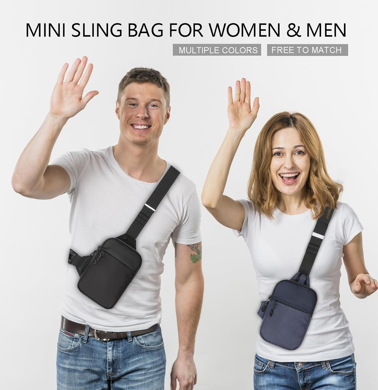 Compact Waterproof Crossbody Sling Bag for Travel - Unisex Casual Design