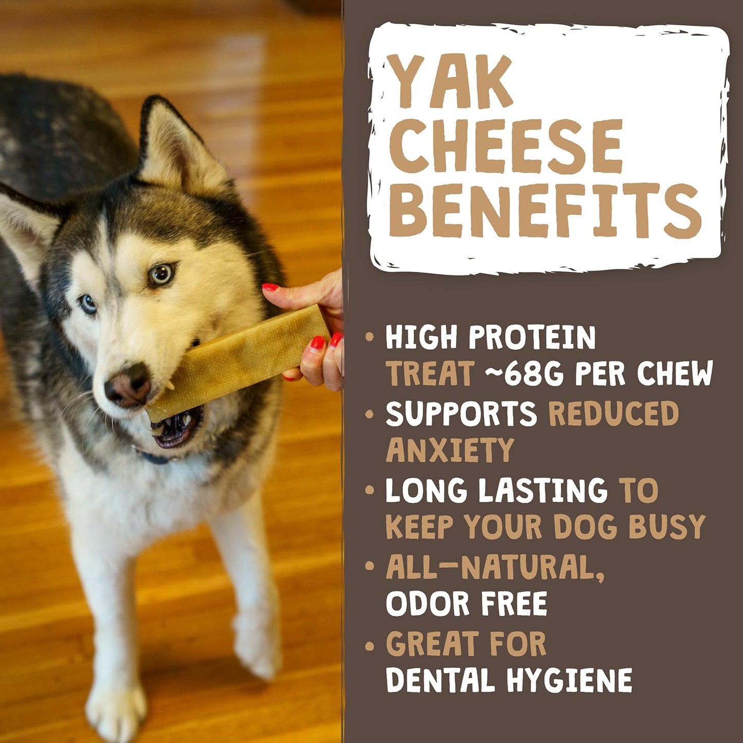 Dog Chews 100% Natural - 4 Large All-Natural Sticks - Teething Puppies, Bored Dogs - 14.4 Oz