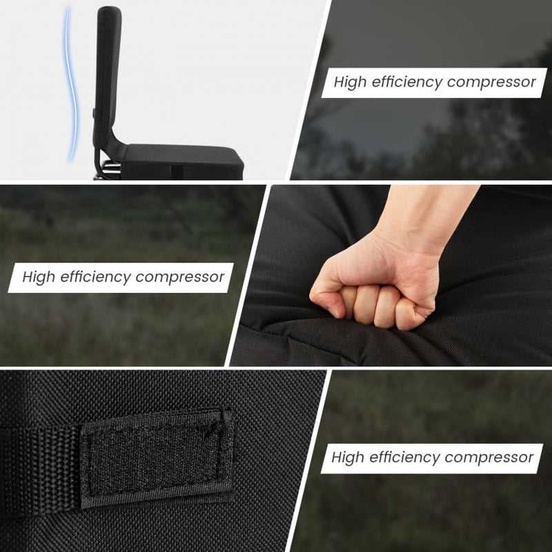 Swivel Folding Chair with Ergonomic Backrest and Padded Cushioning