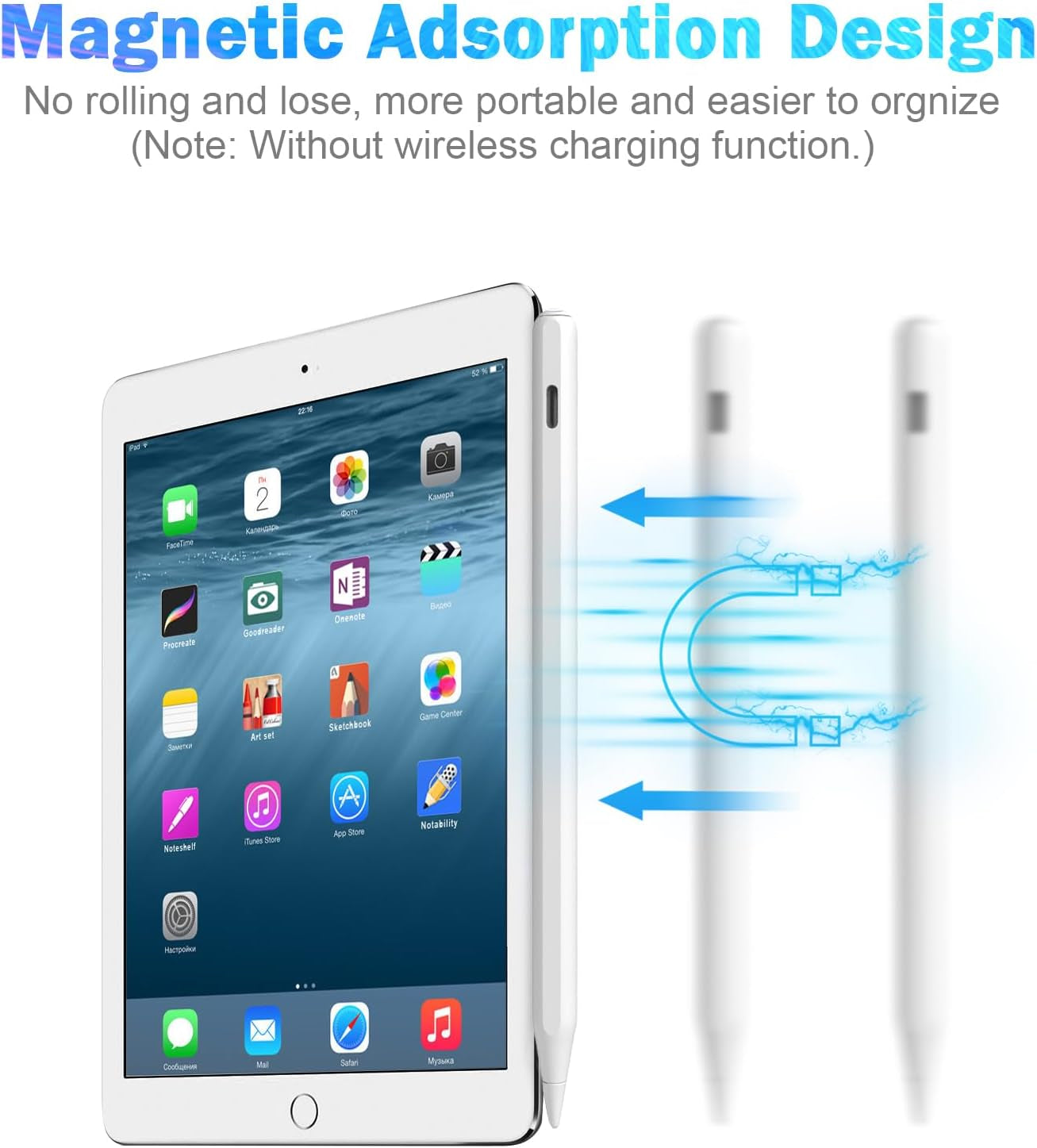 Stylus Pencil for Apple iPad Pro 13/12.9/11-Inch, Compatible with iPad Pro (3rd-7th Gen), iPad Air (3rd-6th Gen), and iPad (6th-10th Gen)