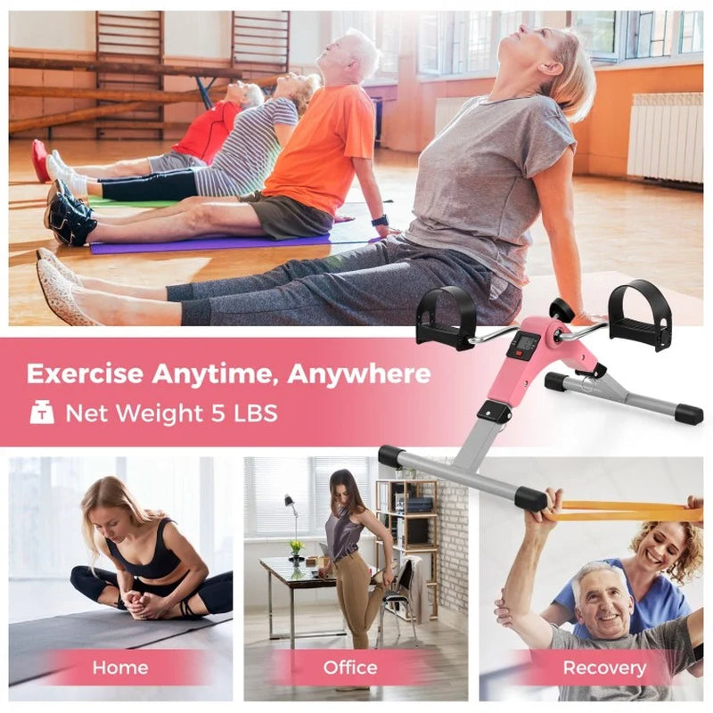 Under-Desk Pedal Exerciser with LCD Display for Comprehensive Leg and Arm Workouts