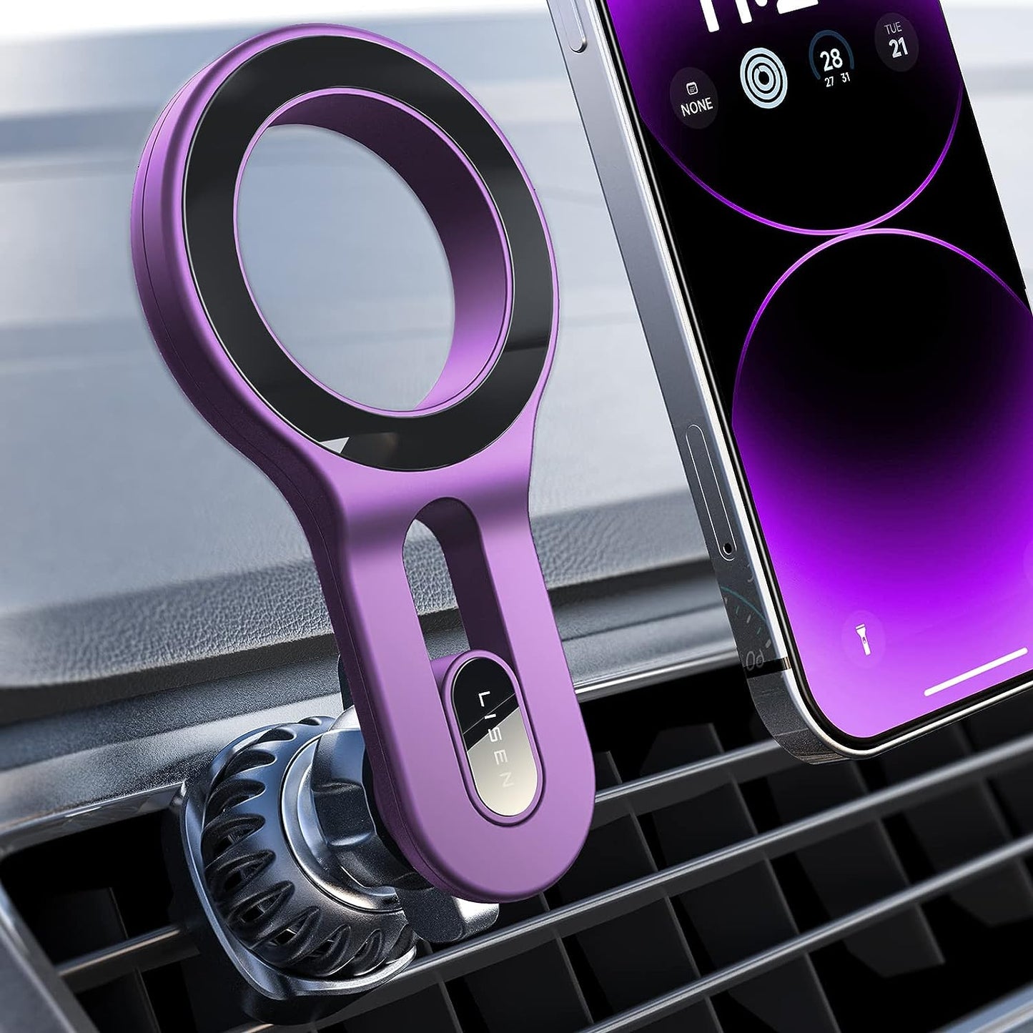 MagSafe-Compatible Car Mount Upgrade with 18 Magnets for iPhone 16 Pro Max - Super Stable Magnetic Phone Holder for Air Vent, Compatible with iPhone 13/14/15 Pro Max Plus