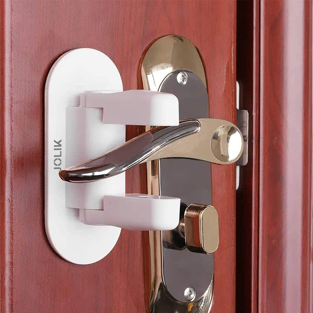 Child Safety Door Lever Lock Set (2 Pack) with Premium Bonding Adhesive