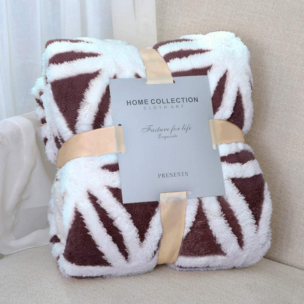 Dual-Sided Sherpa Fleece Throw Blanket - Soft and Cozy Bed Blanket for Couch and Sofa (Grey, 51" x 63")