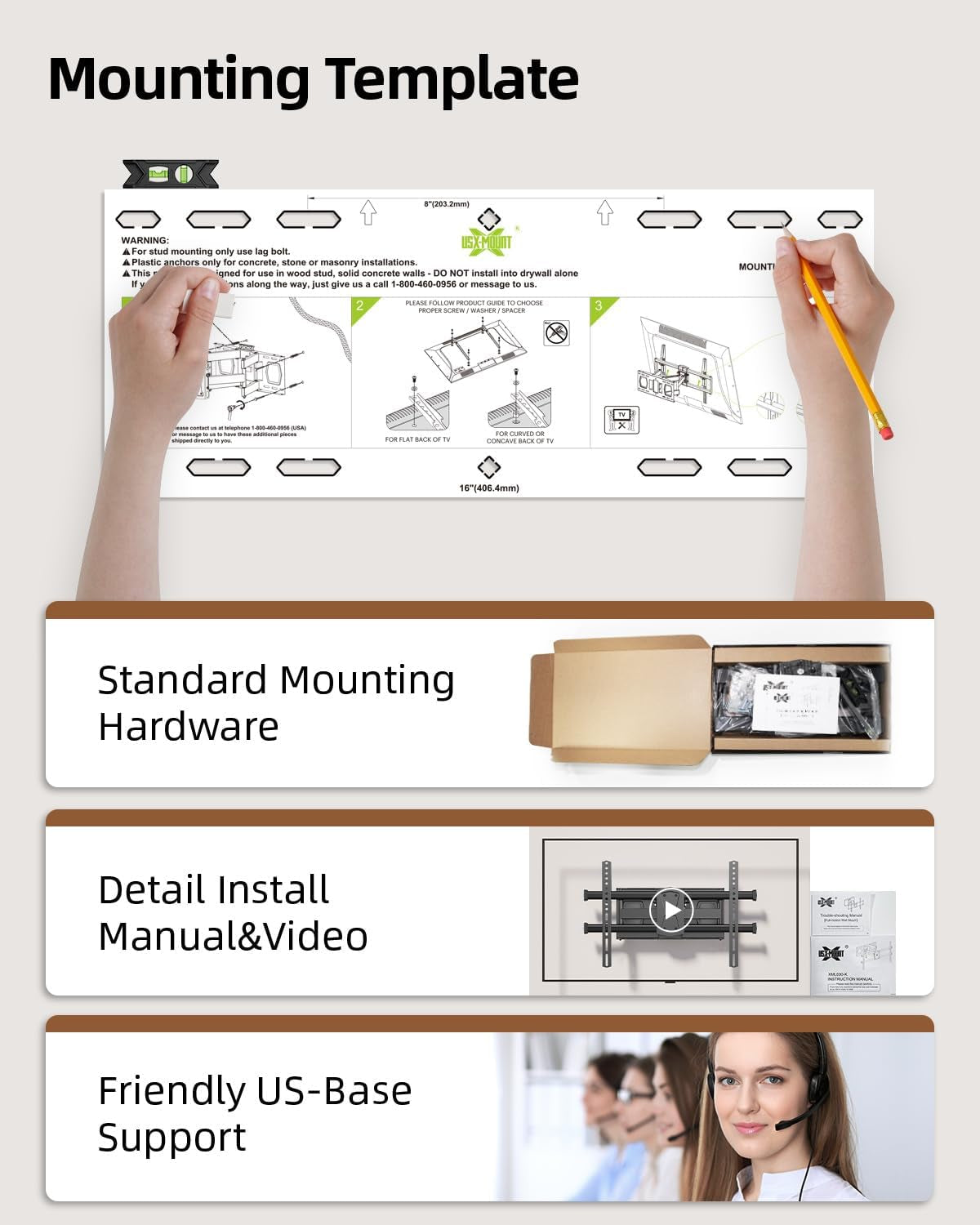Full Motion TV Wall Mount for 42"-84" TVs, Articulating Swivel and Tilt Bracket, Max VESA 600x400mm, Supports Up to 120 lbs