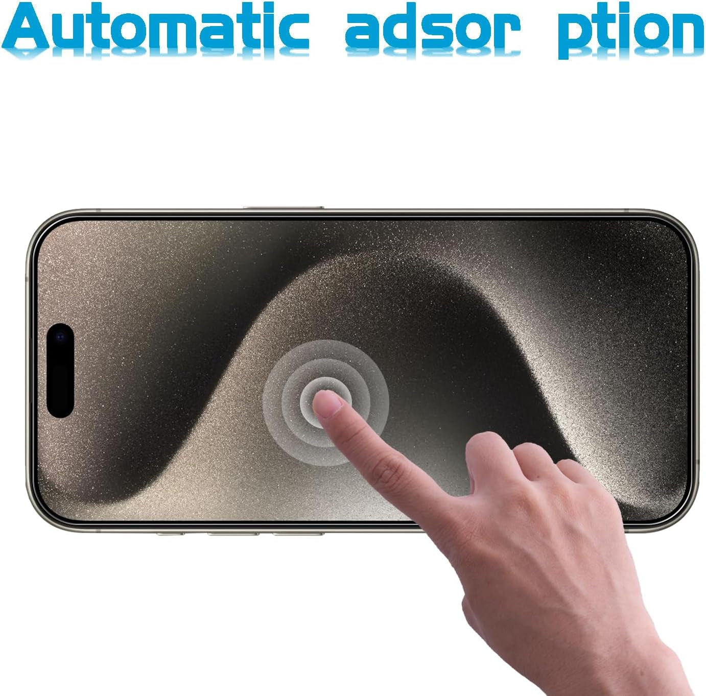 Triple Pack Screen Protector and Camera Lens Protector for iPhone 15 Pro 6.1-Inch - Tempered Glass Film