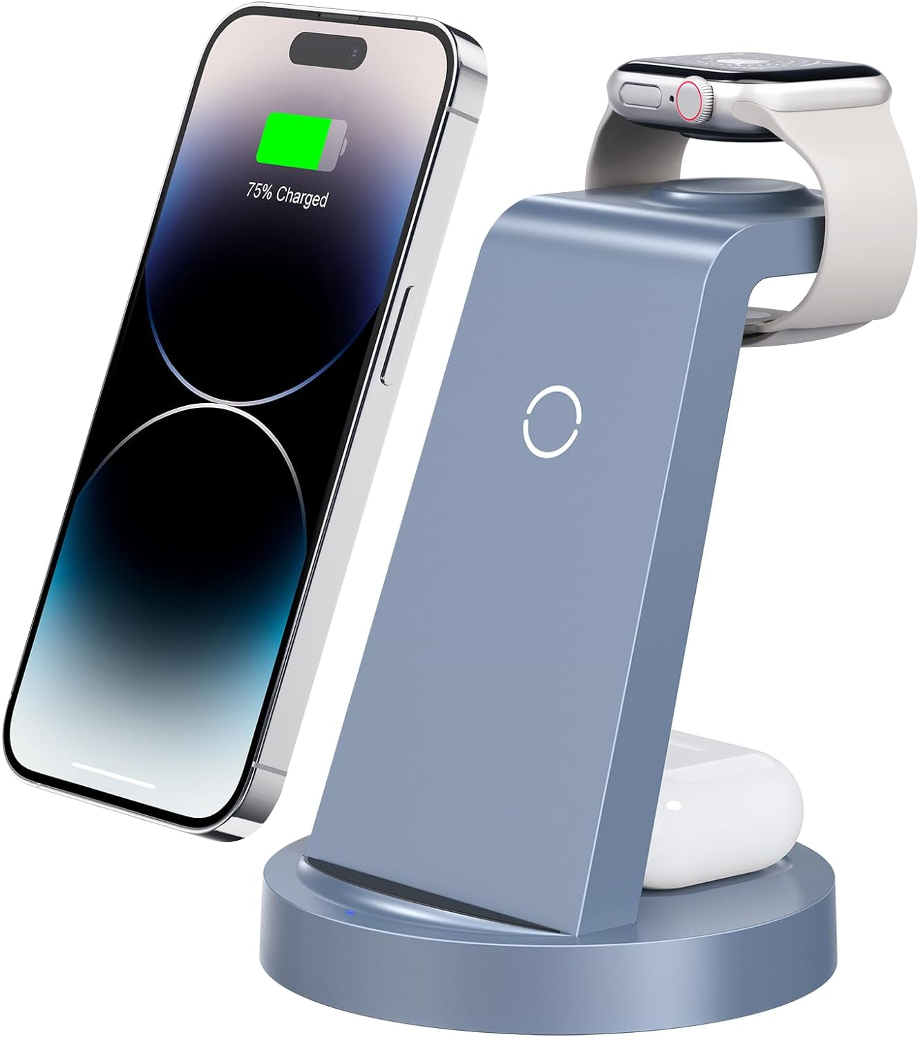 3-in-1 Wireless Charging Station for iPhone, Apple Watch, and AirPods - Compatible with iPhone 16, 15, 14, 13, 12, 11, X, Pro Max