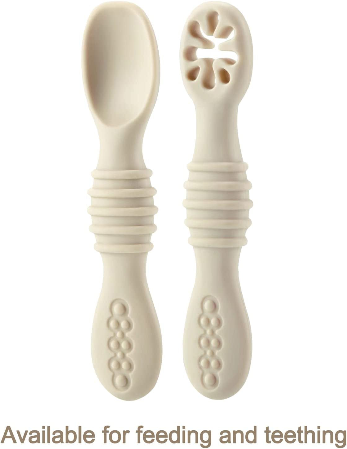 Silicone Baby Feeding Spoons, Self-Feeding | 6-Pack BPA-Free Toddler Weaning Utensils | Suitable for Infants 6+ Months