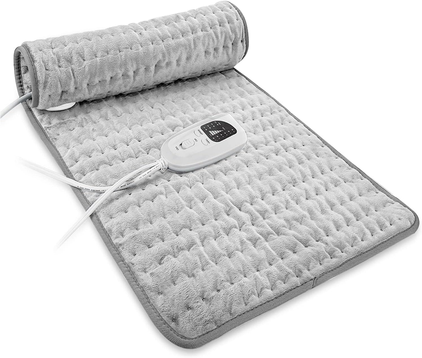 Electric Heating Pad with Moist and Dry Heat Options, Adjustable Temperature and Timer Settings
