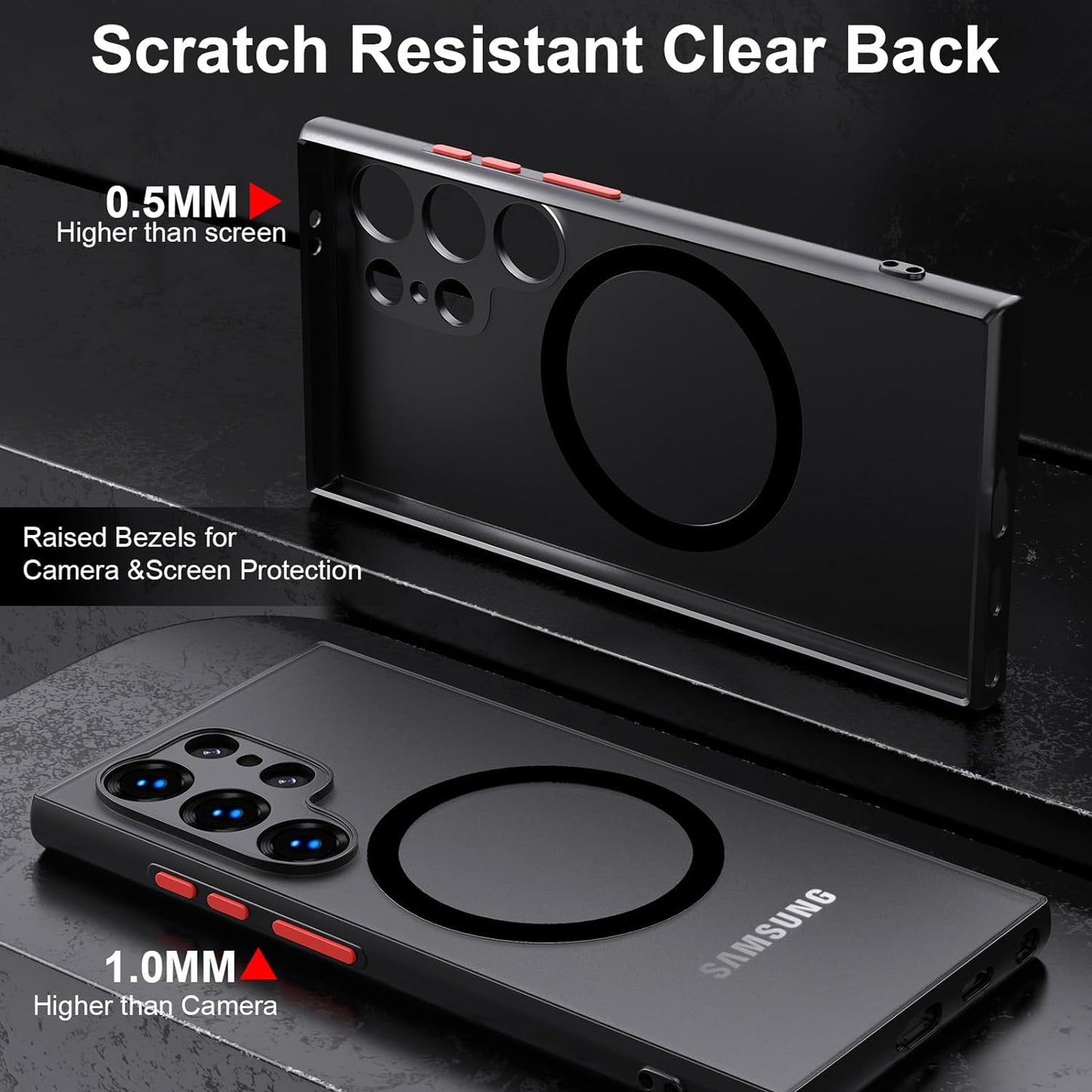 Samsung Galaxy S24 Ultra Heavy-Duty Shockproof Protective Case - Black 5G