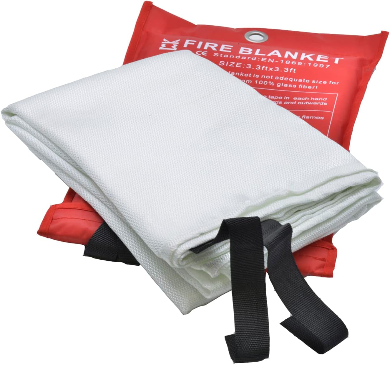 Fire Blanket - Emergency Survival – Fiberglass Sheet - Kitchen School Fireplace Grill Car (2Pcs-Fireblankets)