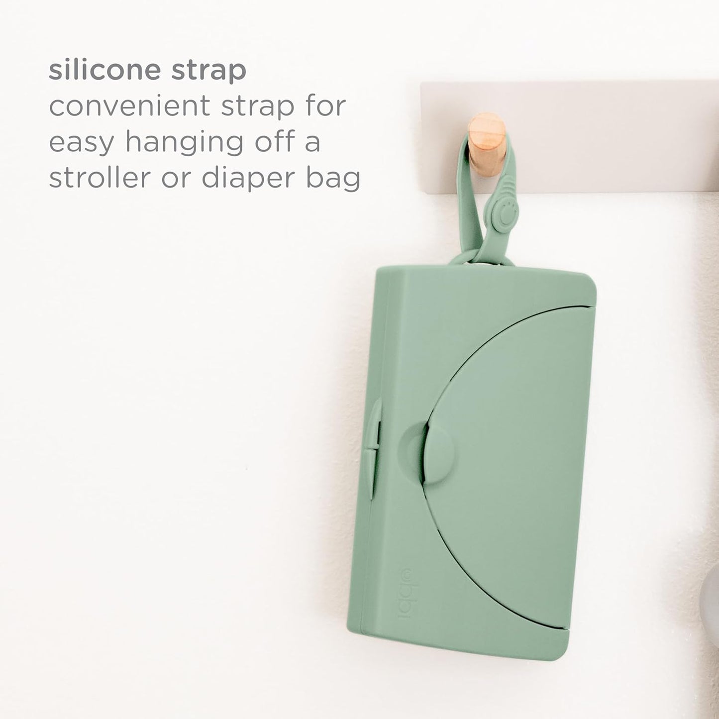 On-The-Go Baby Wipes Dispenser, Portable Wipes Container- Travel, Diaper Bag Accessory, Reusable Wipes Holder