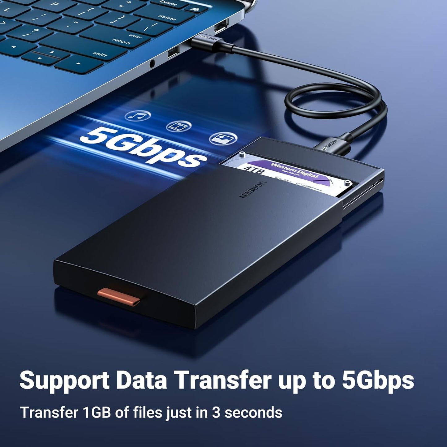 Micro USB 3.0 to Micro B Male Cable for Charging and Data Sync - Compatible with External Hard Drives and More