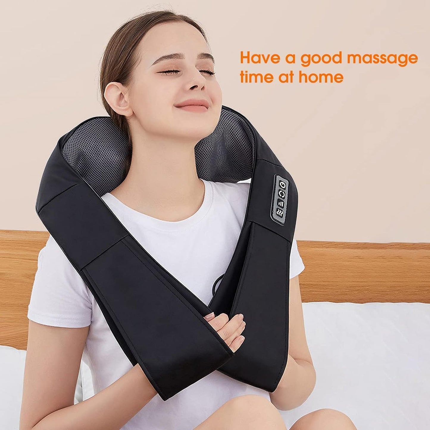 Shiatsu Neck and Shoulder Massager with Heat - 4D Deep Tissue Kneading Massage Pillow for Neck, Back, Waist, and Legs