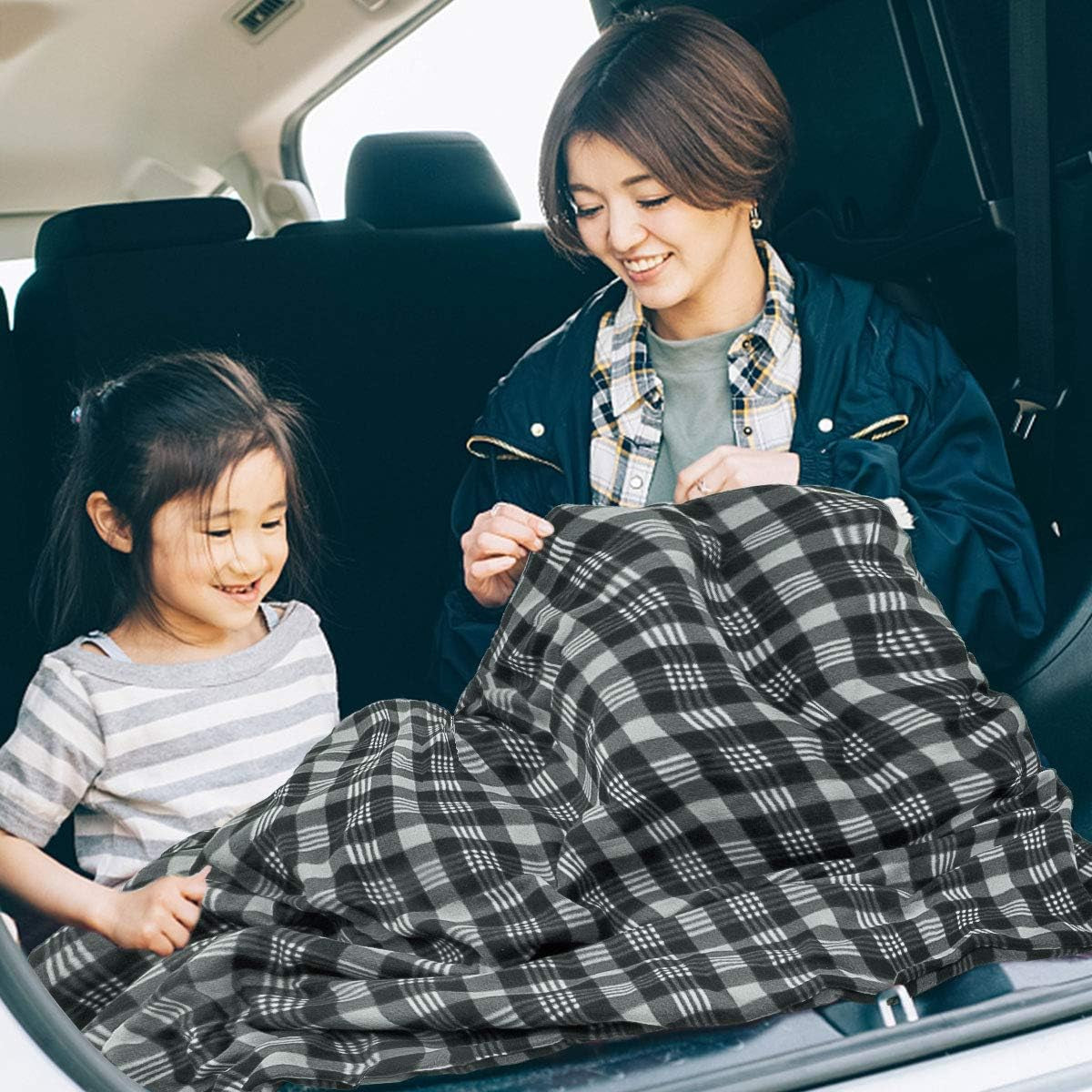Electric Car Blanket 59"X 44", 12V Heated Car Blanket with High/Medium/Low Temp Control Travel Electric Blanket for Cars, RV, Truck, Boat, Cold Weather