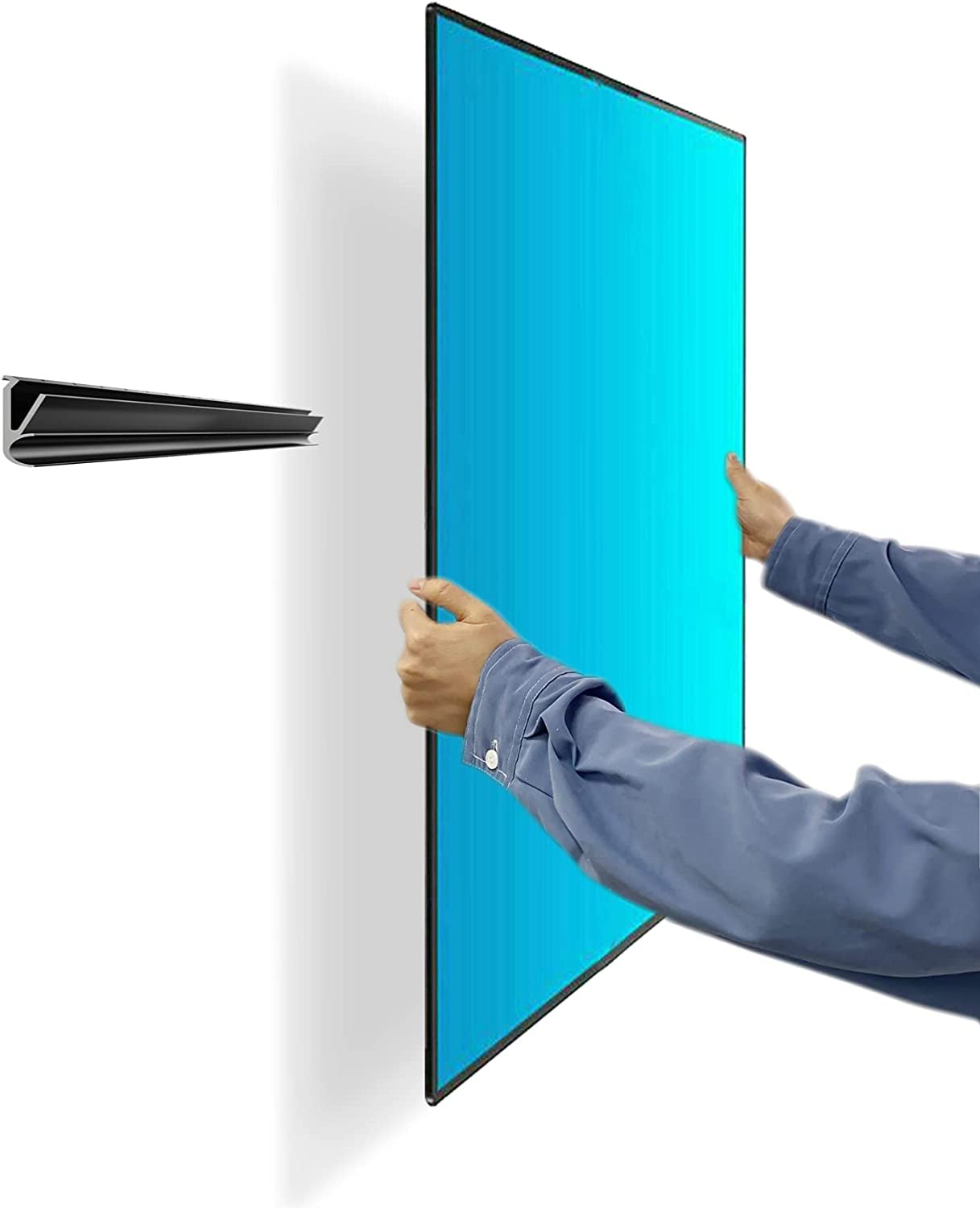 Studless TV Wall Mount - No Damage, No Drill Installation for Flat Screen TVs (12-55 Inches, Up to 99 lbs) Hardware and Levels Included