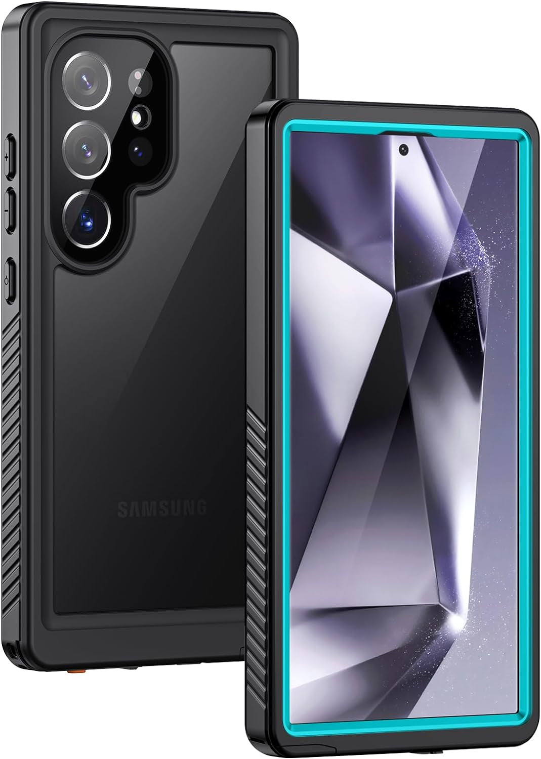 Samsung Galaxy S24 Ultra Case - IP68 Waterproof, Dustproof, Shockproof Protection with Built-In Lens - Screen Protector (Black)