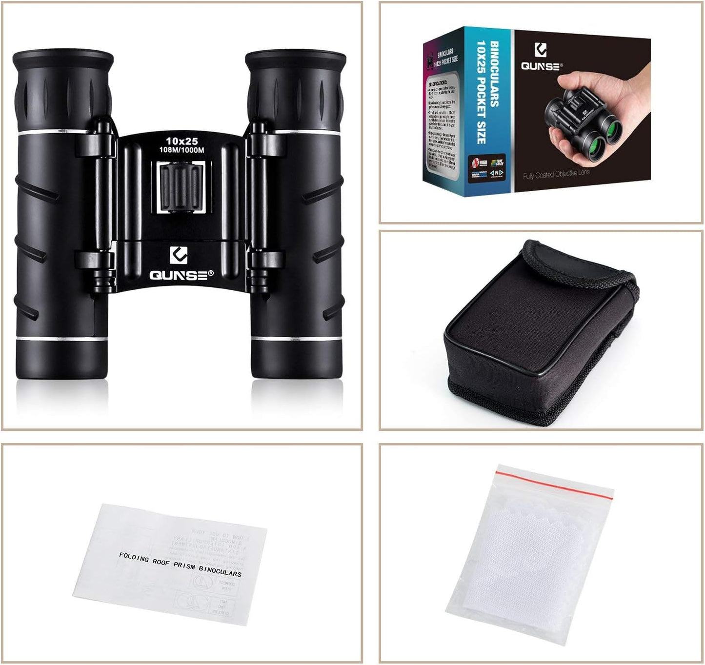 Compact 10x25 Waterproof Binoculars for Bird Watching, Travel, and Outdoor Activities - Mini Pocket Design for Adults and Kids