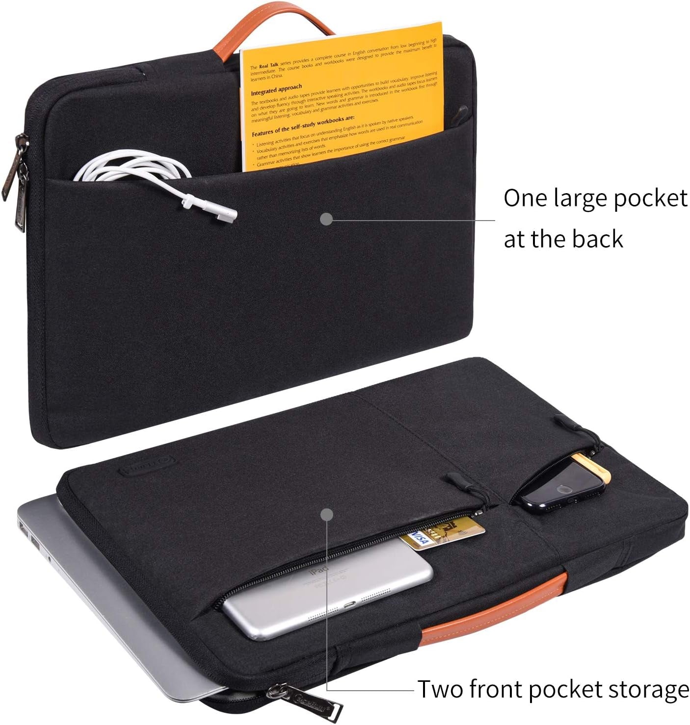 15.6-Inch Laptop Briefcase Compatible with Acer Aspire, HP ENVY, Lenovo, MSI, and ASUS Notebooks