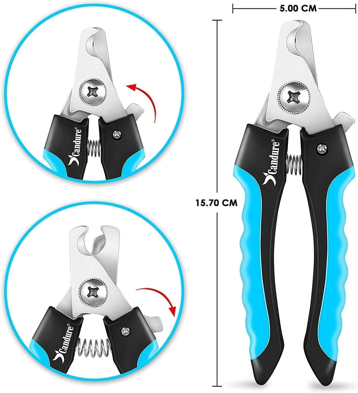 Dog Nail Clippers -Safety Guard, Pet Razor Edge Blades - Free Nail File