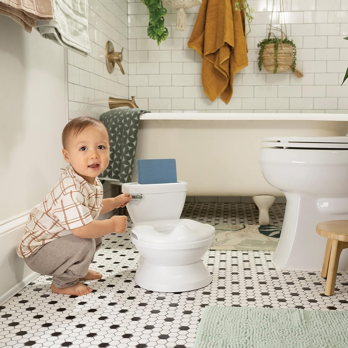 Summer My Size Potty Pro (White) – Realistic Potty Training Toilet with Easy Clean Design and Authentic Flushing Sound
