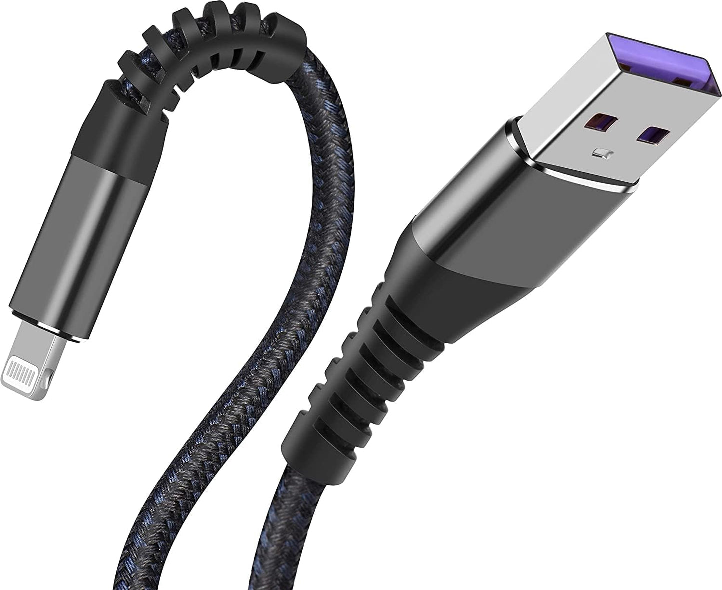 Apple MFi Certified 2-Pack Lightning Charging Cables for iPhone and iPad (1ft, Brown) - Fast Charging Compatible with iPhone, iPad Mini/Air