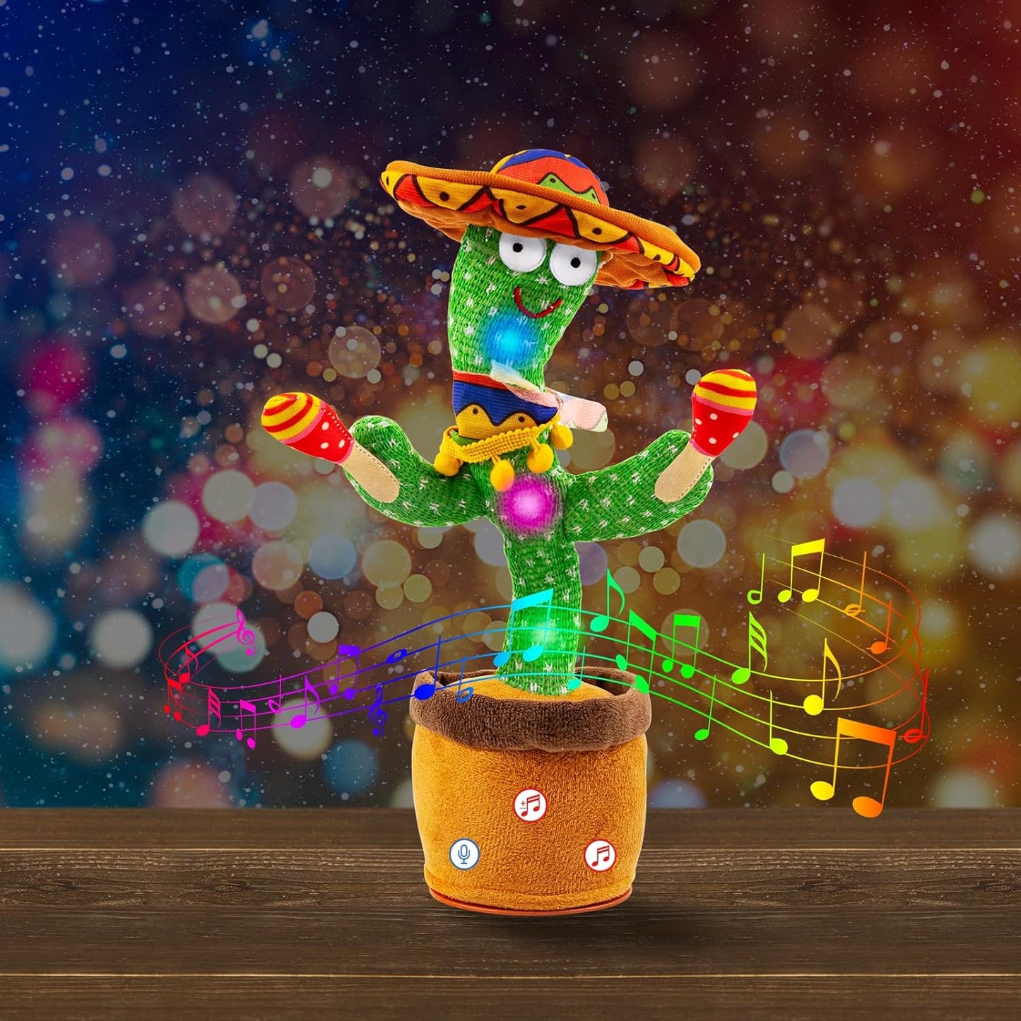 Interactive Dancing Cactus Plush Toy - Infants, Toddlers, Volume Adjustable Singing, Mimicking Function, 120 English Songs