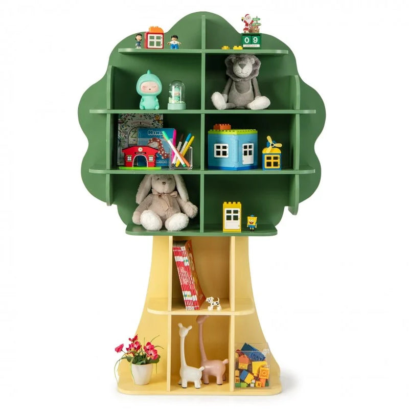 Children's Bookcase and Toy Storage Organizer with Open Shelves