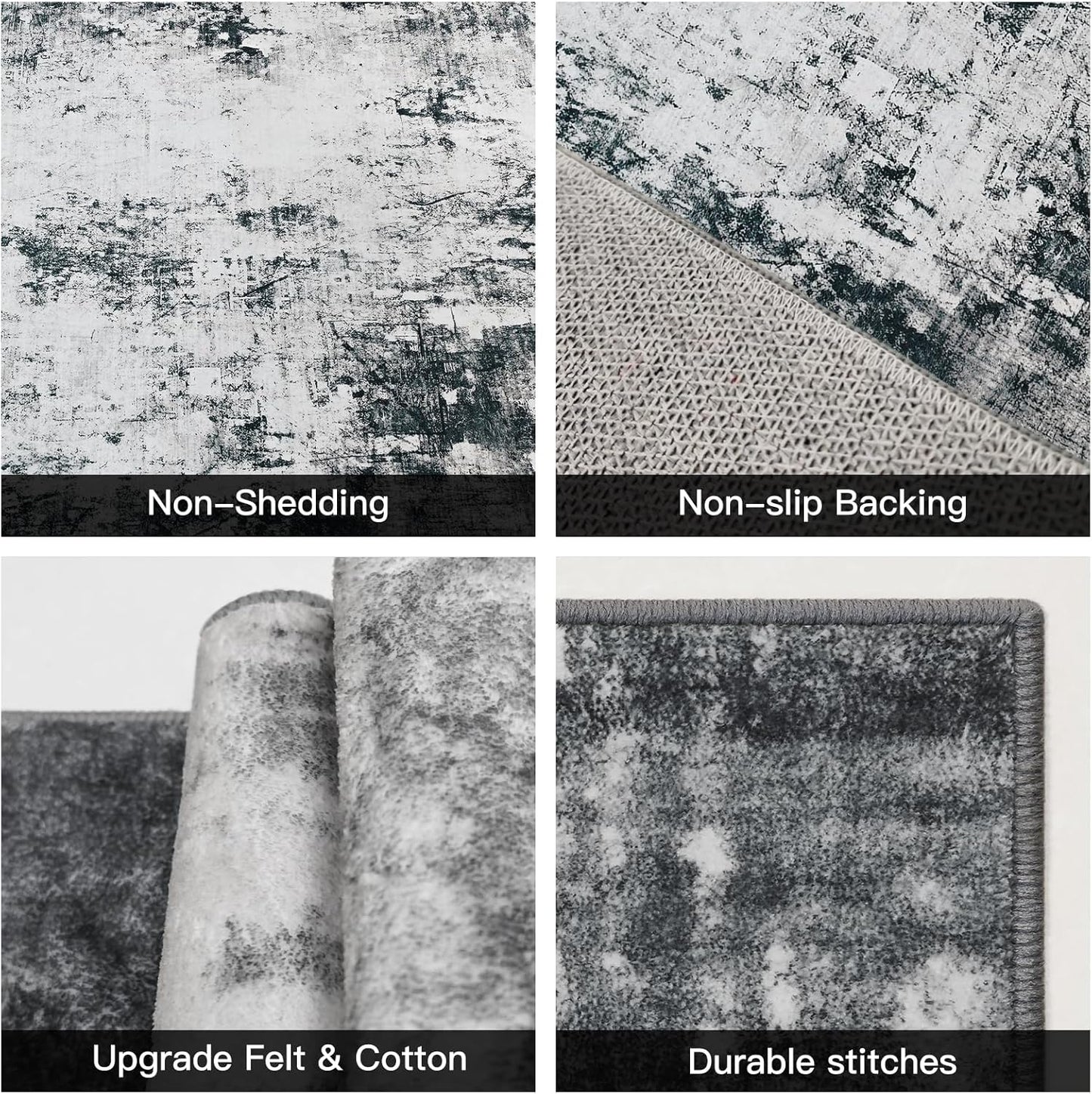 Contemporary Abstract 5x7 Area Rug - Machine Washable, Non-Slip, Stain-Resistant Carpet
