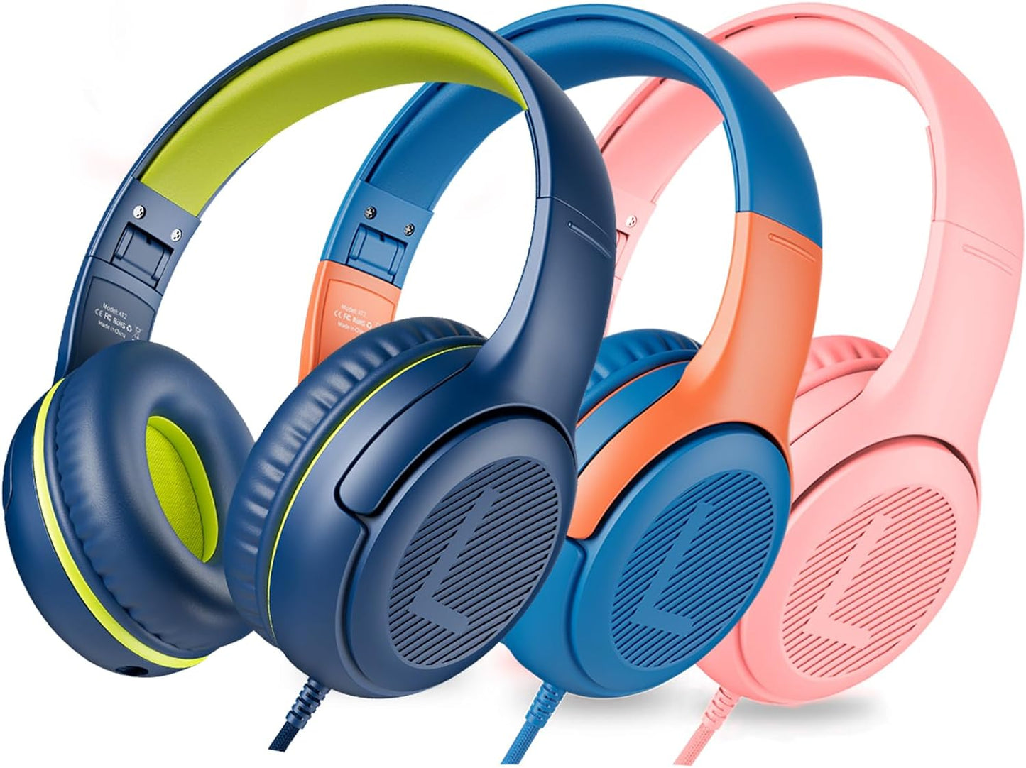 Kids Headphones with Cord - Comfortable and Durable Design for School and Work, Perfect Gift for Children