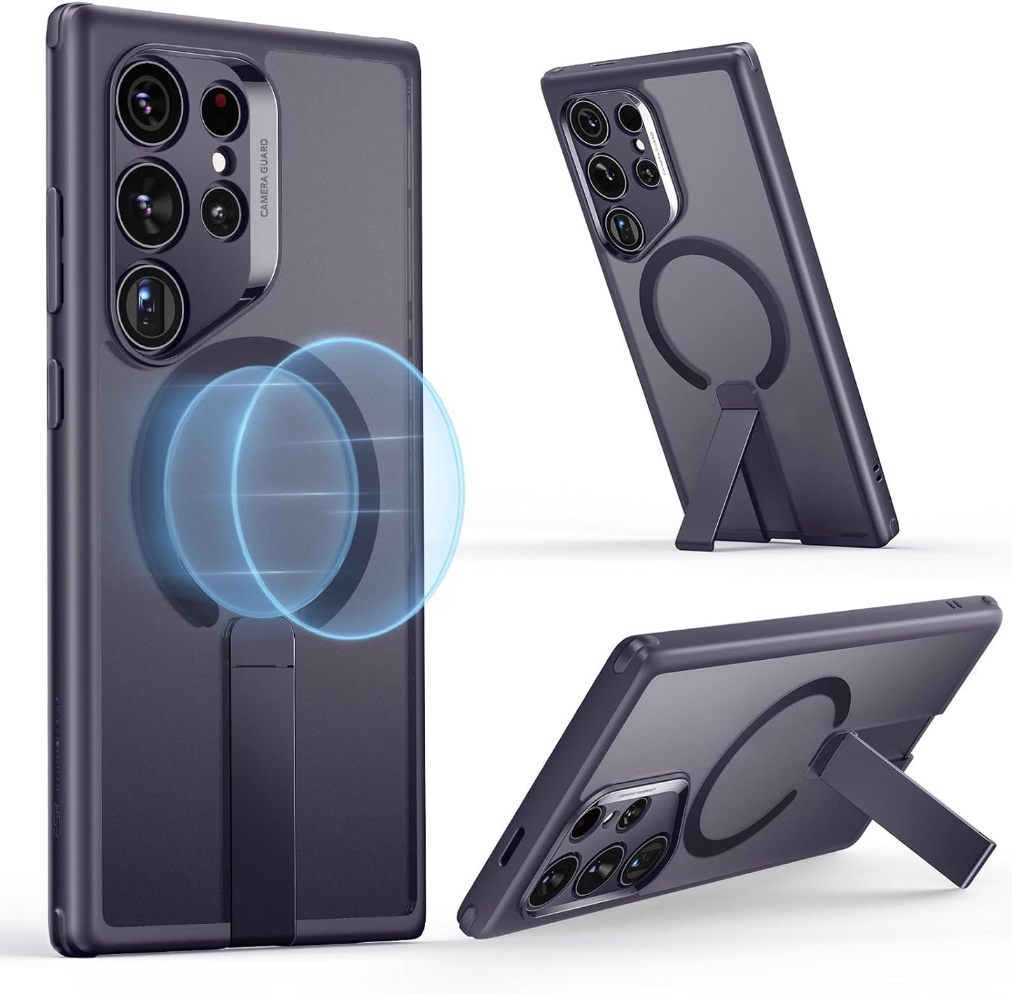 Samsung Galaxy S24 Ultra Case - MagSafe Compatible Magnetic Case - 3 Stand Modes, Drop Protection, and Boost Kickstand - Black