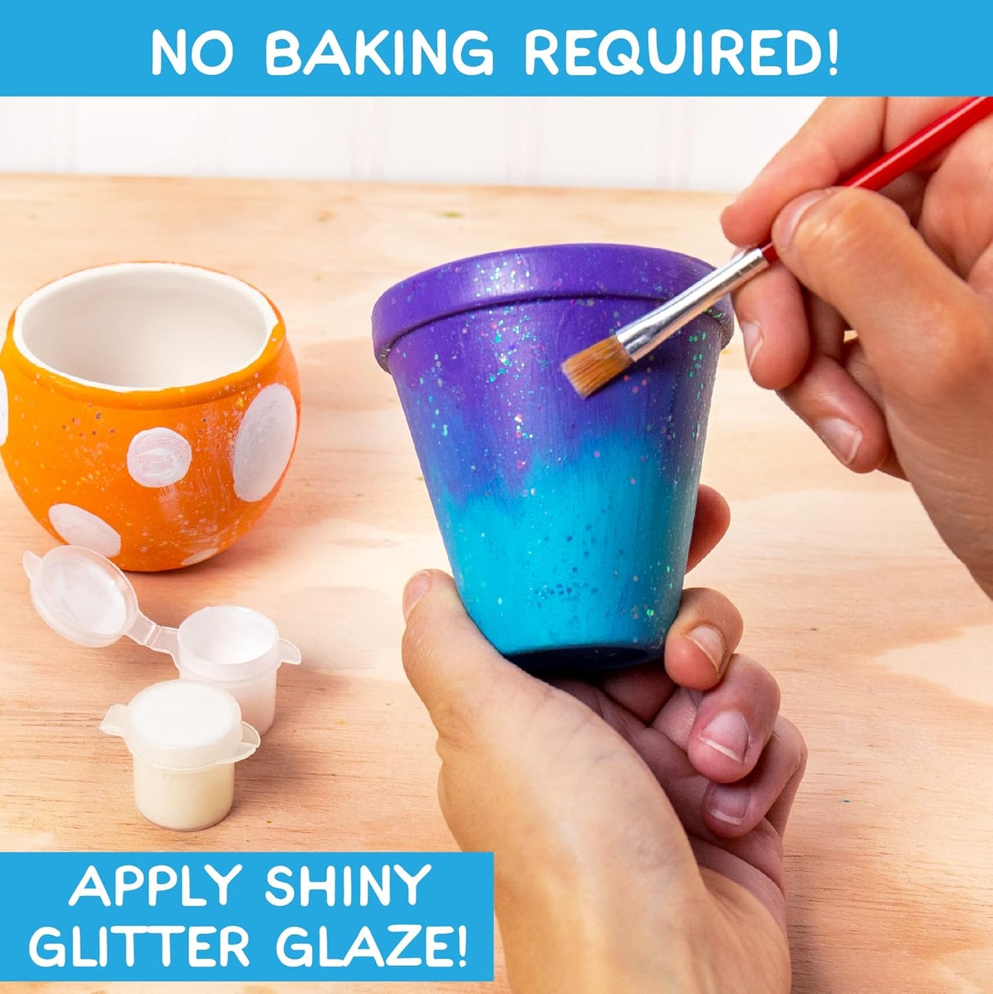 Paint Your Own Ceramic Pottery, Fun Ceramic Painting Kit for Kids, Paint Your Own Ceramic Pottery Dish, Flower Pot, Vase & Bowl, Great Staycation Activity for Kids