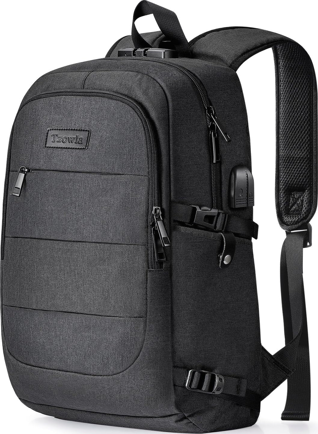Water-Resistant Anti-Theft Laptop Backpack with USB Charging Port - 15.6 Inch Business Bag for Men and Women