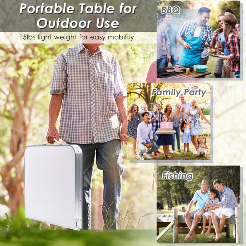 Height-Adjustable Portable Camping Table