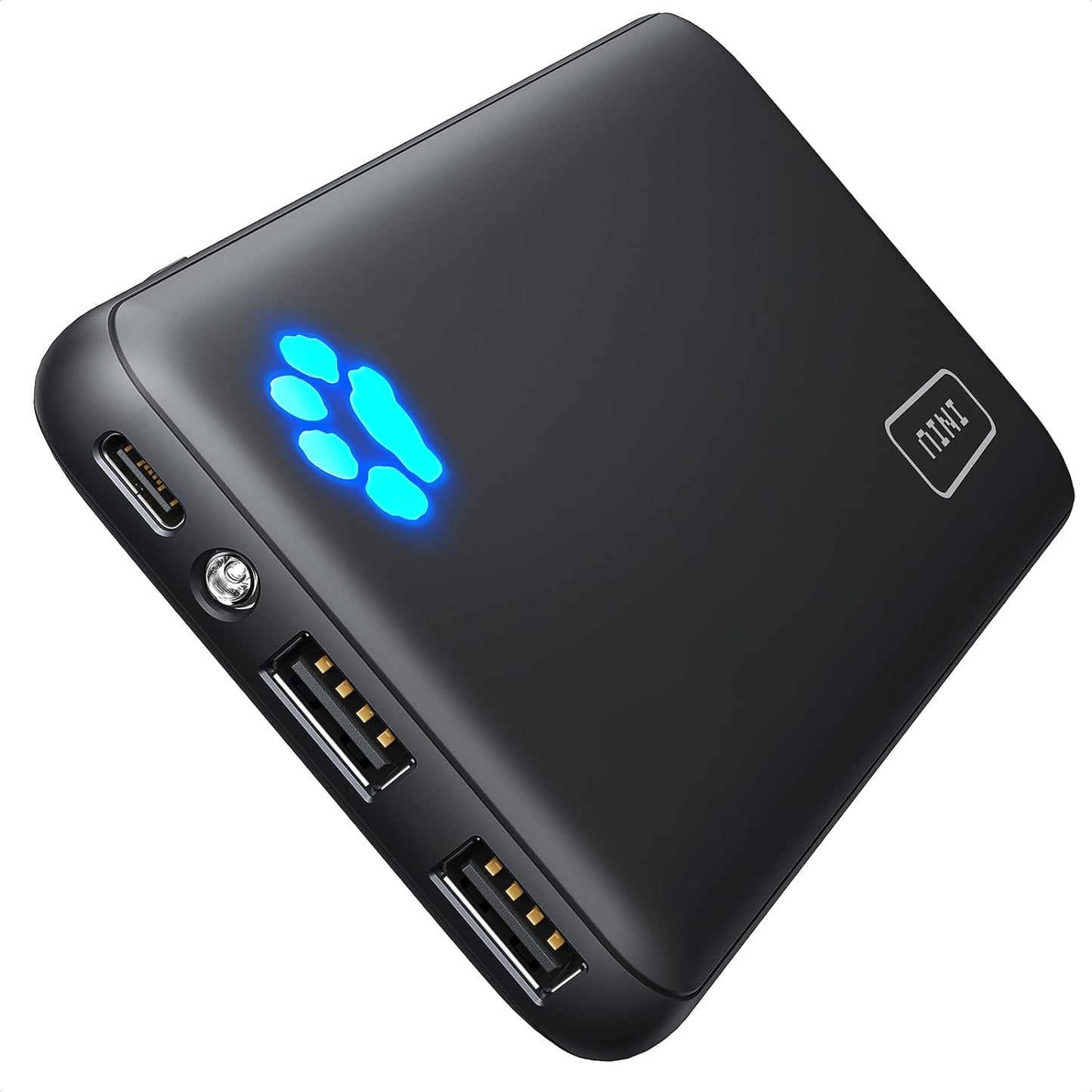 Power Bank, USB C, Slimmest 10000Mah Portable Charger, Triple 3A High-Speed Charge External Battery, Flashlight Phone Charger - Iphone 16 15 14 13 12 Samsung S22 S21 Google LG Ipad
