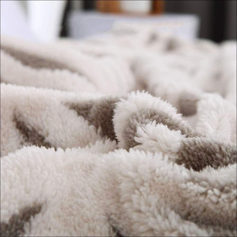 Dual-Sided Sherpa Fleece Throw Blanket - Soft and Cozy Bed Blanket for Couch and Sofa (Grey, 51" x 63")