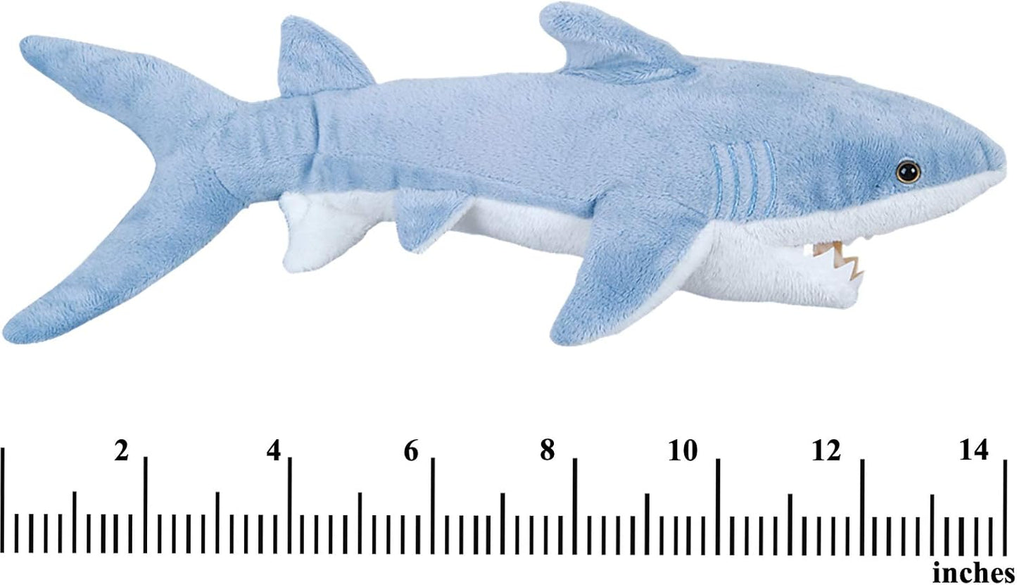 Stuffed Animal Sharks - Pack of 2 Large, 14 Inch Mako - 13 Inch Hammerhead Plush Shark Toys, Stuff Animals Toy
