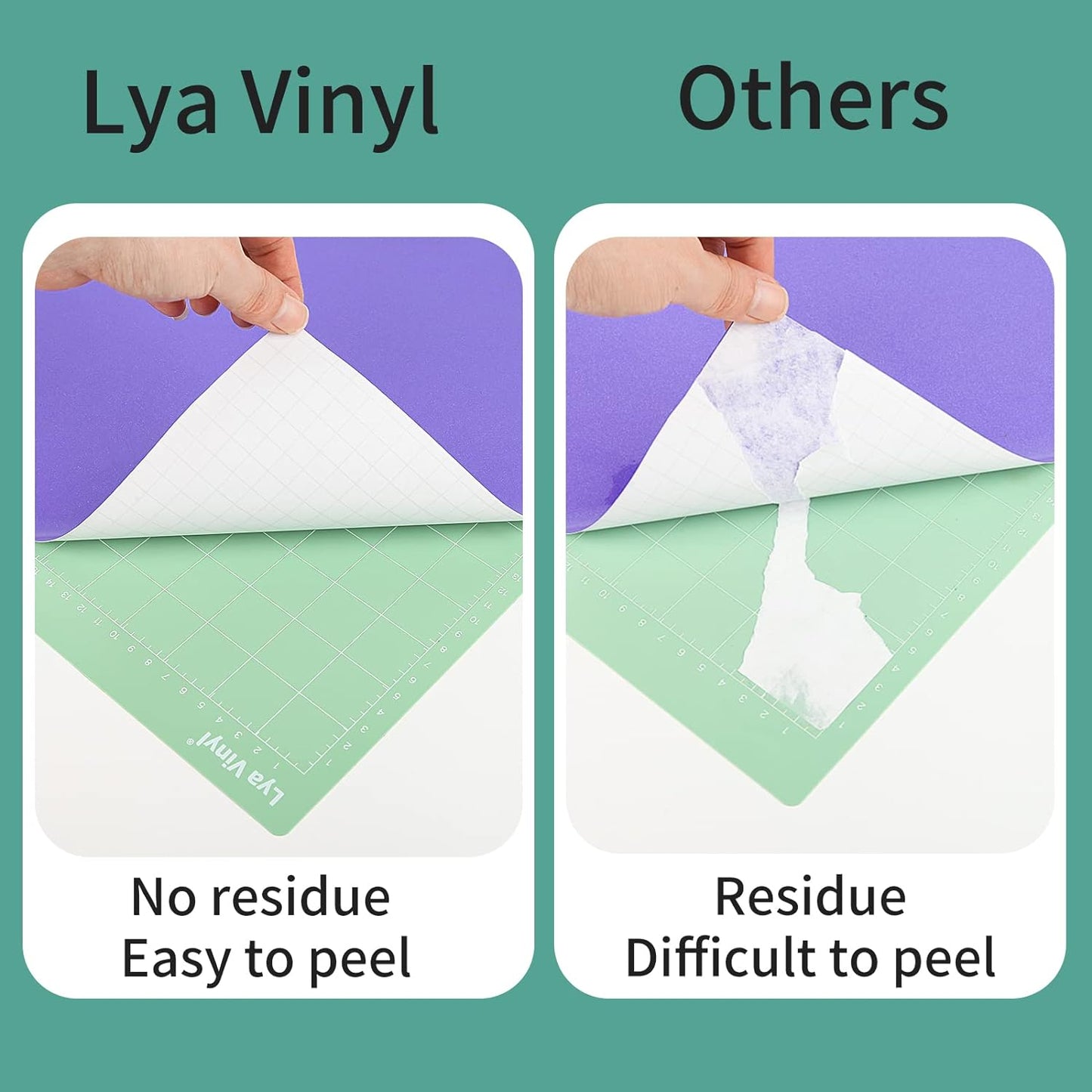 8-Pack Cutting Mats -12x12 Inches Variety Set-Permanent Vinyl, Standard, Light, Strong, Fabric Grip